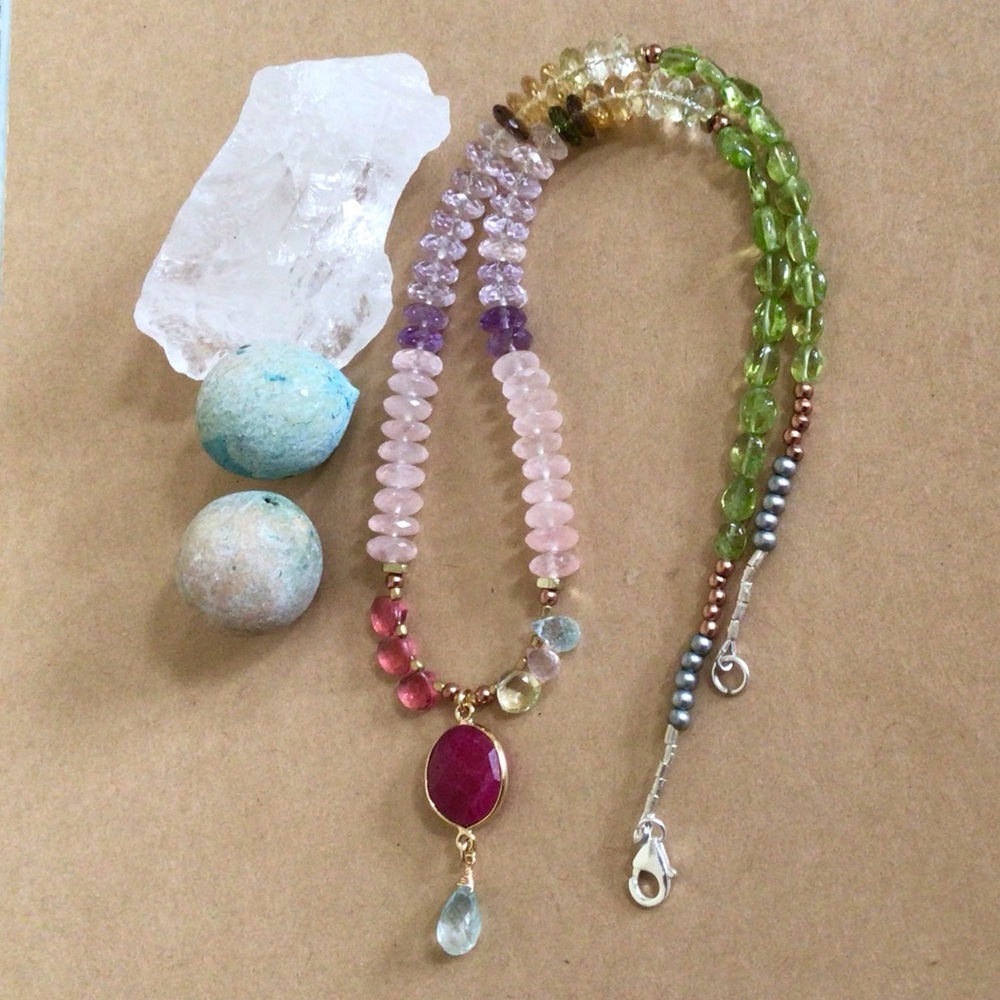 New Sundance Charm Gemstone Necklace